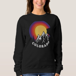 Vintage Sunset Colorado Flag Colorado Sweatshirt