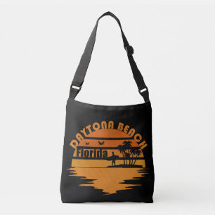 Vintage Sunset Daytona Beach Florida Crossbody Bag