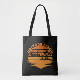 Vintage Sunset Daytona Beach Florida Tote Bag