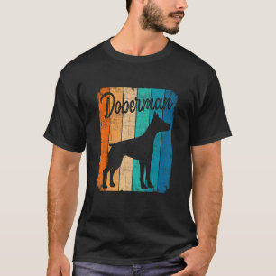 Vintage Sunset Doberman Dog Pet  Dog Owner T-Shirt