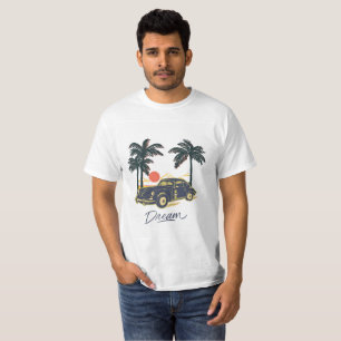 Vintage Sunset Dream - Classic Car Tropicat T-Shirt