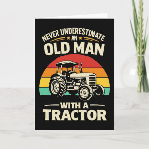 vintage sunset Farming Never Underestimate an Old  Card