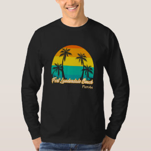 Vintage Sunset Fort Lauderdale Beach FL Summer Vac T-Shirt
