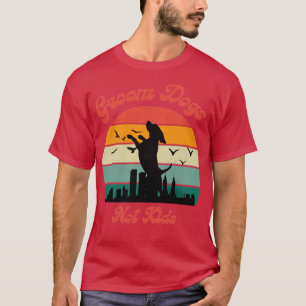 Vintage Sunset Funny Groom Dogs not Kids2 T-Shirt