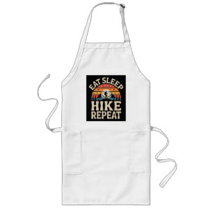 Vintage Sunset Hiking - Mountain Adventure Long Apron