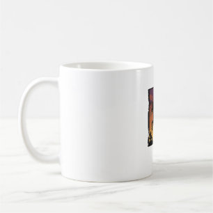 Vintage Sunset Horse Silhouette Western Engraving  Coffee Mug