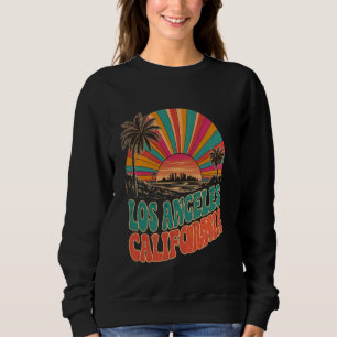 Vintage Sunset Los Angeles California Beach Retro Sweatshirt