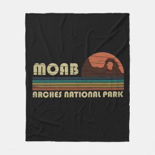 Vintage Sunset - Moab Utah - Arches National Park Fleece Blanket