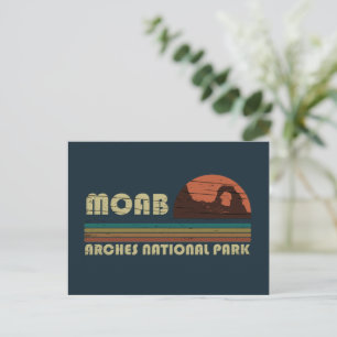 Vintage Sunset Moab Utah - Arches National Park Holiday Postcard