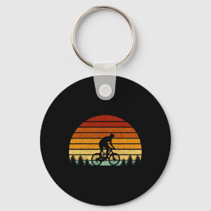 Vintage Sunset Mountain Biking Gift For Mountain B Key Ring