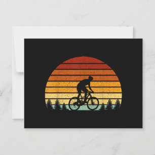 Vintage Sunset Mountain Biking Gift For Mountain B Postcard