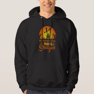 Vintage Sunset My Border Collie Dog Ride Shotgun H Hoodie