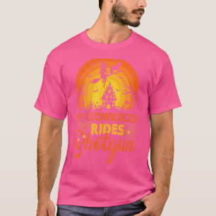 Vintage Sunset My Leonberger Dog Ride Shotgun Hall T-Shirt