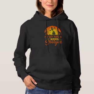 Vintage Sunset My Rat Terrier Dog Ride Shotgun Hal Hoodie