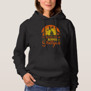 Vintage Sunset My Tibetan Mastiff Dog Ride Shotgun Hoodie