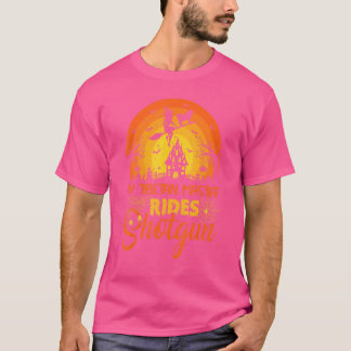 Vintage Sunset My Tibetan Mastiff Dog Ride Shotgun T-Shirt