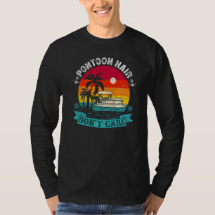 Vintage Sunset Pontoon Hair Don't Care Pontoon Boa T-Shirt