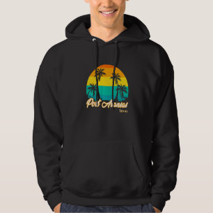 Vintage Sunset Port Aransas Beach Texas Summer Vac Hoodie