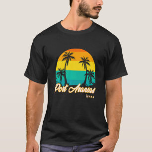 Vintage Sunset Port Aransas Beach Texas Summer Vac T-Shirt