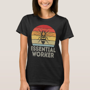 Vintage Sunset Retro Essential Worker Beekeeper Be T-Shirt