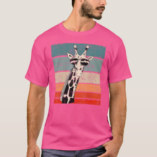 Vintage Sunset Retro Giraffe Party Animal Wildlif T-Shirt
