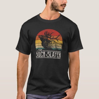 Vintage Sunset Retro Style Deer Hunting Buck Slaye T-Shirt