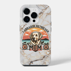 Vintage Sunset Serenity Labrador Retriever Dog Mum iPhone 14 Pro Case