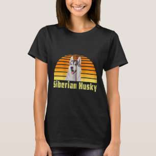 Vintage Sunset Siberian Husky T-Shirt