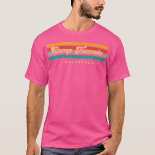 Vintage Sunset Stripes Camp Taconic Massachusetts T-Shirt