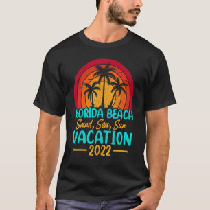 Vintage Sunset Summer Vacation 2022 Florida Beach T-Shirt