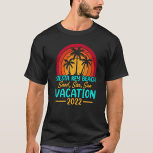 Vintage Sunset Summer Vacation 2022 Florida Siesta T-Shirt