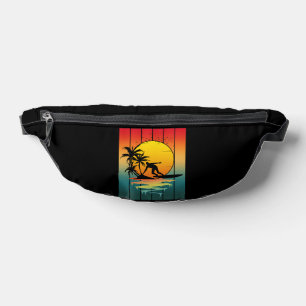 Vintage Sunset Surfing Surfer Ocean Surf Bum Bags