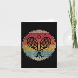 Vintage Sunset Tennis Rackets Men Women Kids Retro Card