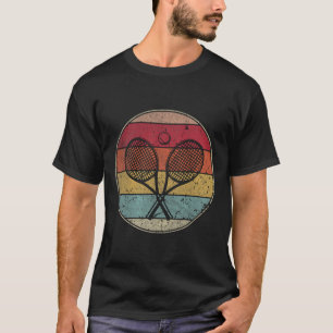 Vintage Sunset Tennis Rackets Men Women Kids Retro T-Shirt