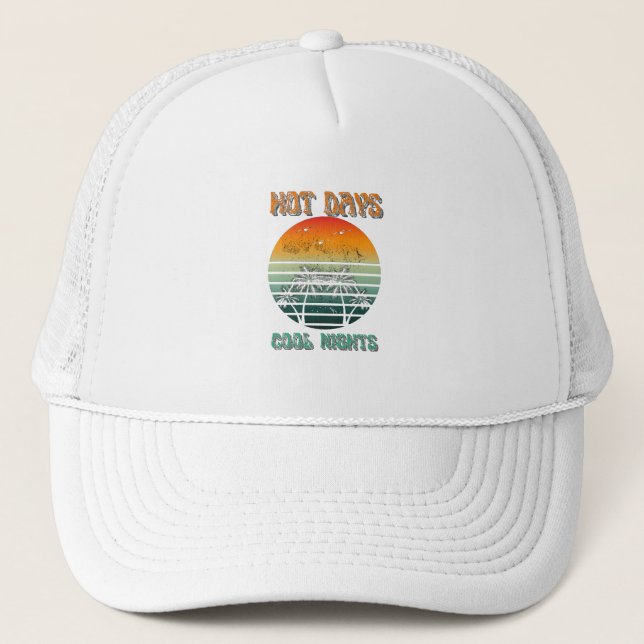 Vintage sunset Trucker Hat (Front)