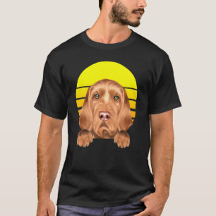 Vintage Sunset Wirehaired Vizsla Dog T-Shirt
