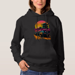 Vintage Sunshine Japanese Temple Drifting Sports C Hoodie