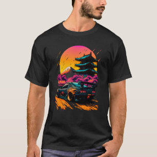 Vintage Sunshine Japanese Temple Drifting Sports C T-Shirt
