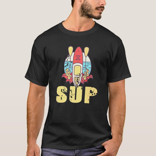 Vintage Sup Rowing  Present T-Shirt (Front)