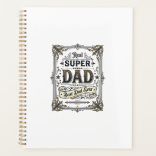 Vintage Super Dad Best Dad Ever Shirt Design_1 Planner