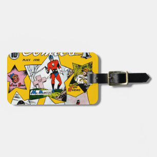 Vintage Super Hero Comic Luggage Tag