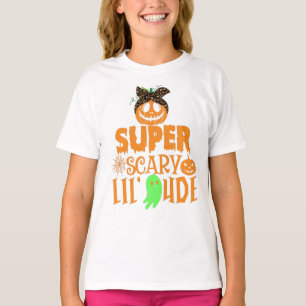 VINTAGE SUPER SCARY LIL' DUDE - CUTE SCARY PUMPKIN T-Shirt