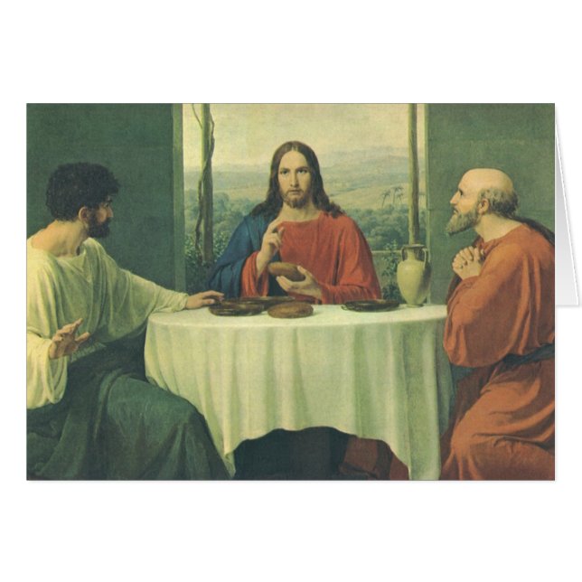 Vintage Supper At Emmaus with Jesus Christ (Front Horizontal)