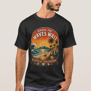 Vintage Surf Beach Sunset T-Shirt