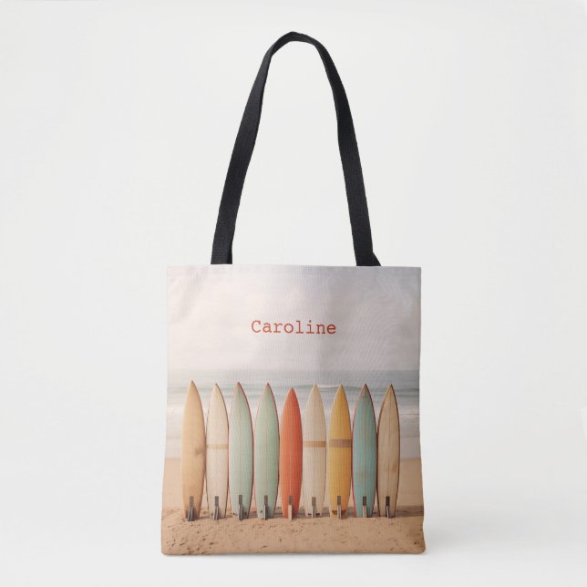 Vintage Surf Boards Tote Bag (Front)