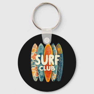 Vintage Surf Cool Summer Vacation Men Women Boy Key Ring