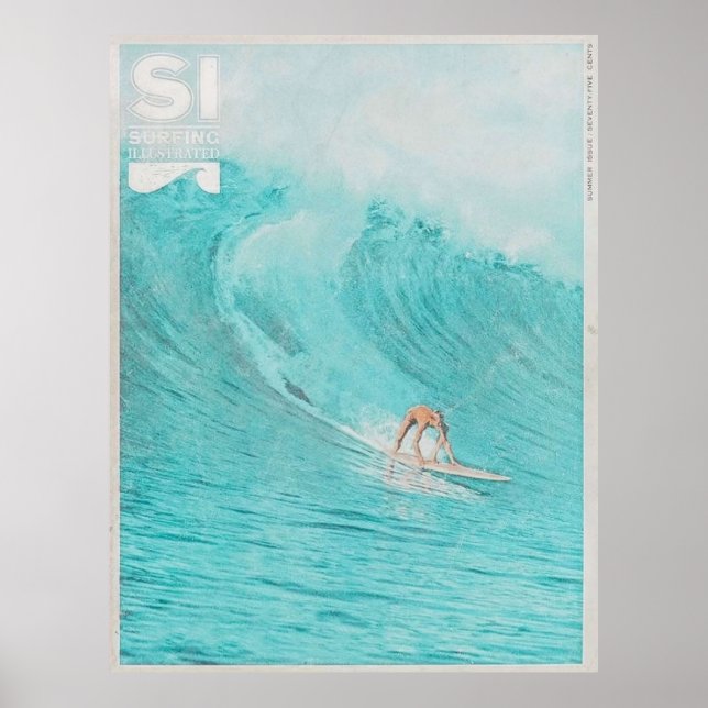 vintage surf magazine cover poster (Front)