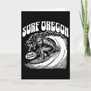 Vintage Surf Oregon Surfing Sasquatch Surfer Card