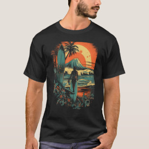 Vintage Surf Surfing Retro Surfer Gifts Graphic Te T-Shirt