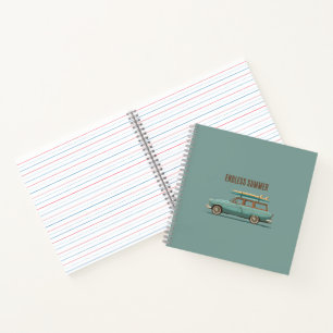 Vintage Surf Wagon – Retro Beach Car Notebook